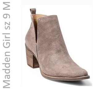 Madden Girl Palomaa light brown suede ankle boots shoes size 9M